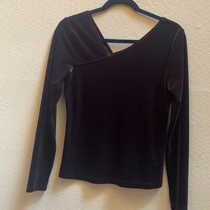 Velvet dark brown top